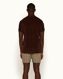 Jarrett Towelling Cocoa Classic Fit Towelling Polo Shirt | Cocoa