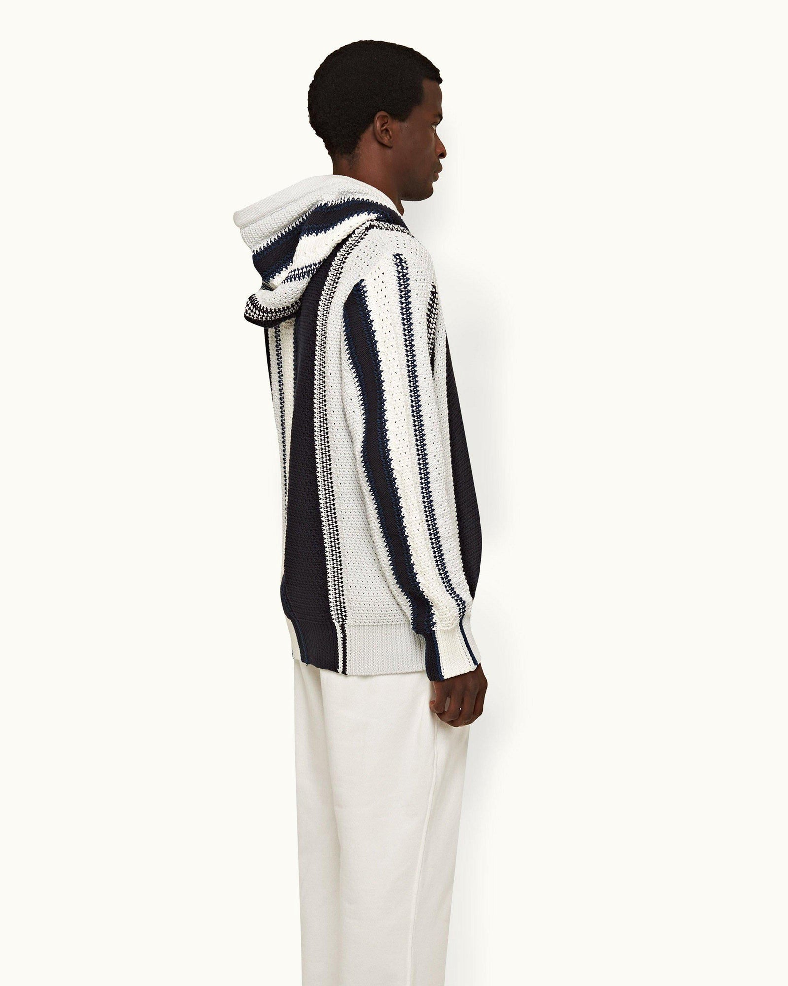 Sea Mist/Night Iris Italian Crochet Knit Jumper | Sea Mist/Night Iris