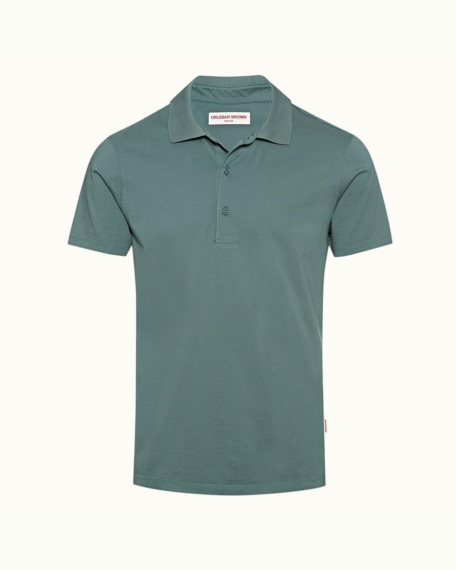 Linwood Sage Classic Fit Mercerised Cotton Polo Shirt | Sage