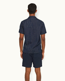 Night Iris Relaxed Fit Drawcord Stretch-Cotton Short | Night Iris