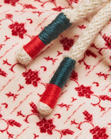 Sea Mist/Vermillion Bandana Relaxed Fit Drawcord Cotton Corduroy Shorts | Sea Mist/Vermillion