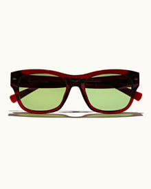 Nerano Burgundy D Frame Sunglasses | Burgundy