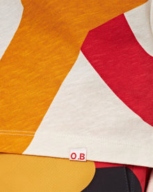 White Sand O.BUOY Classic Fit Long-Sleeve Cotton-Linen T-shirt | White Sand