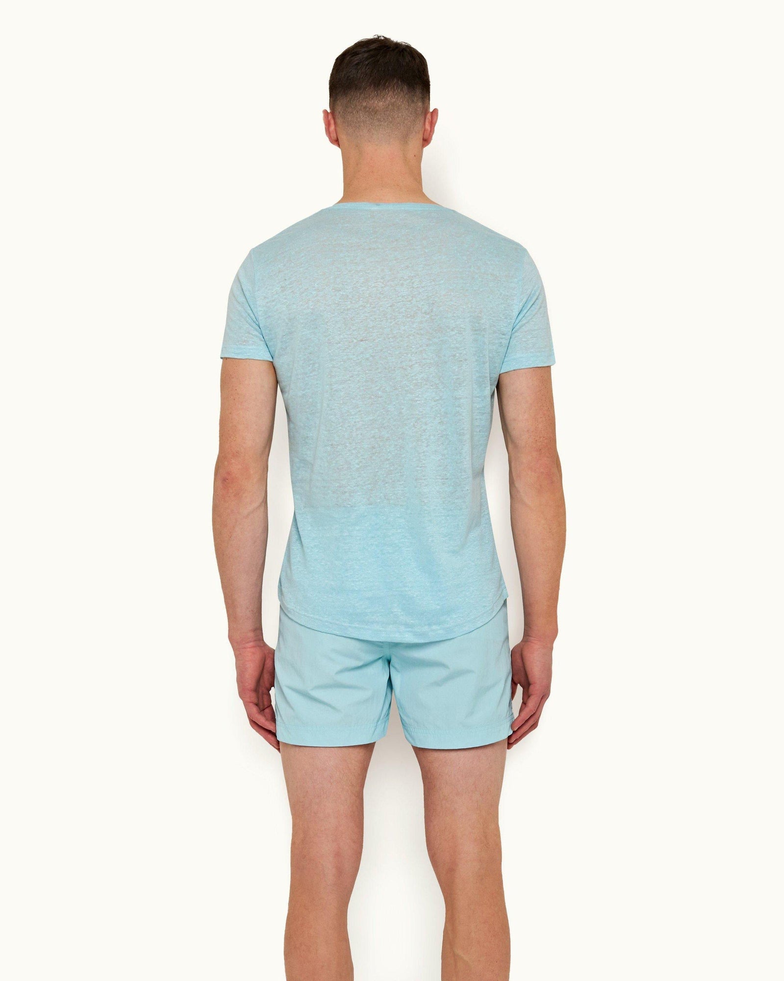 Pool Tailored Fit Crew Neck Linen T-shirt | Pool