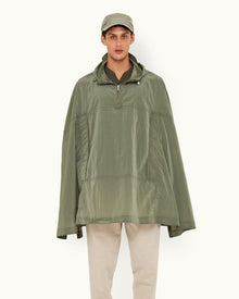 Parachute Green Hooded Half-Zip Cape | Parachute Green