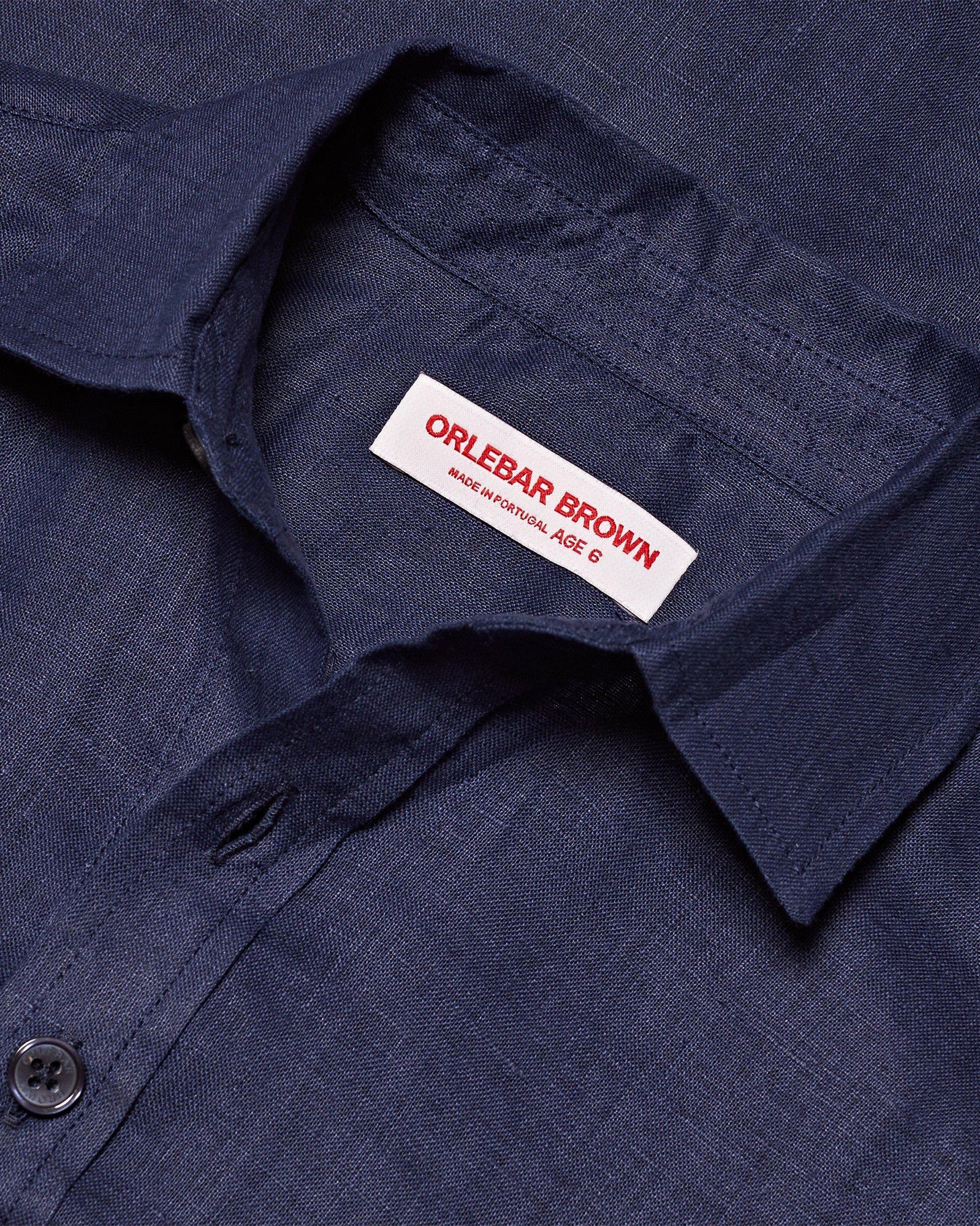 Kids | Navy Rhys Smart Linen Relaxed Overhead Shirt | Navy