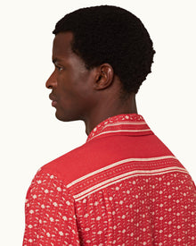 Vermillion/Sea Mist Bandana Relaxed Fit Overhead Shirt | Vermillion/Sea Mist