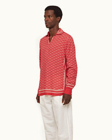 Vermillion/Sea Mist Bandana Relaxed Fit Overhead Shirt | Vermillion/Sea Mist