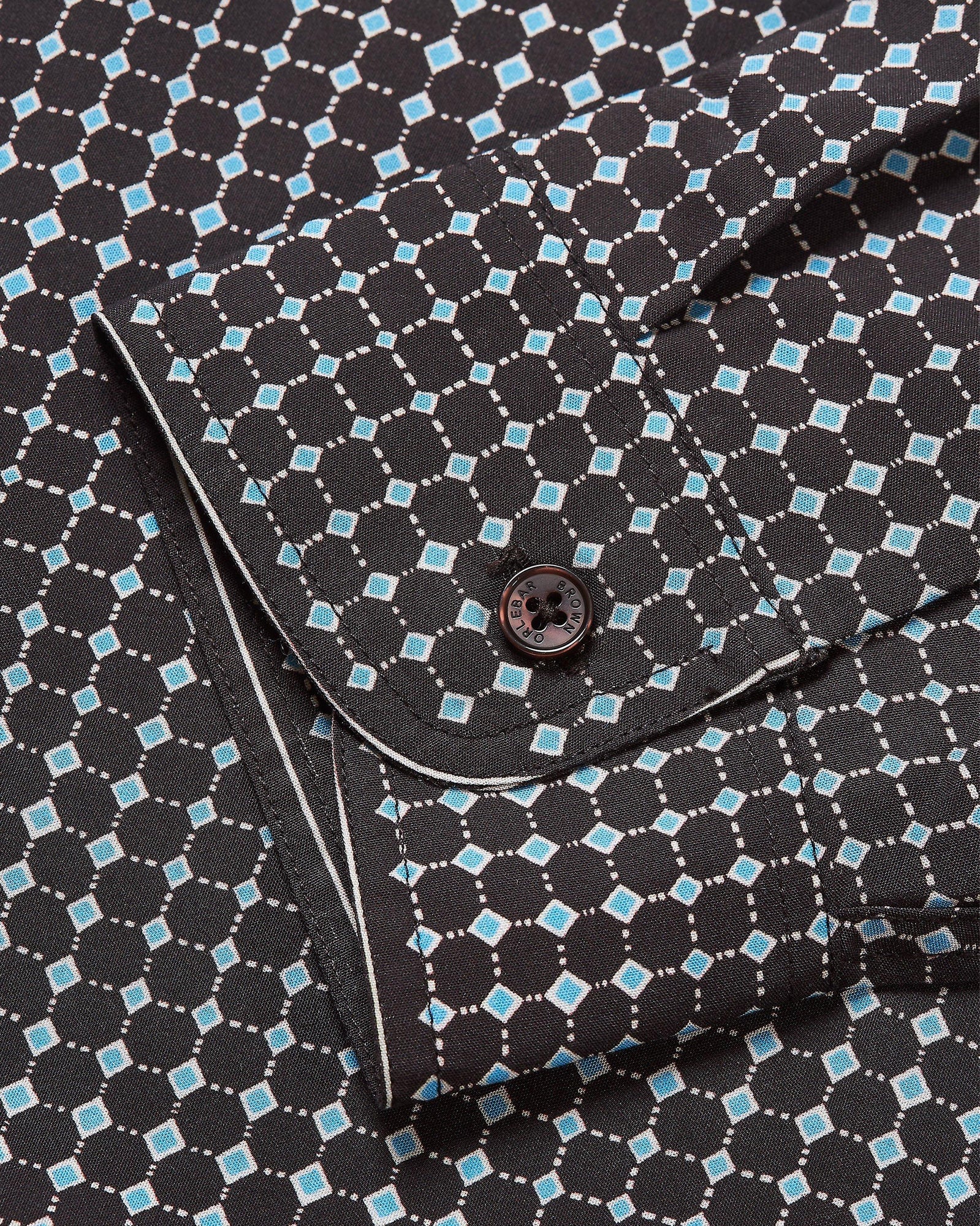 Ridley Truffle/Light Sky Pool Tiescape Print Relaxed Fit Overhead Shirt | Truffle/Light Sky Pool