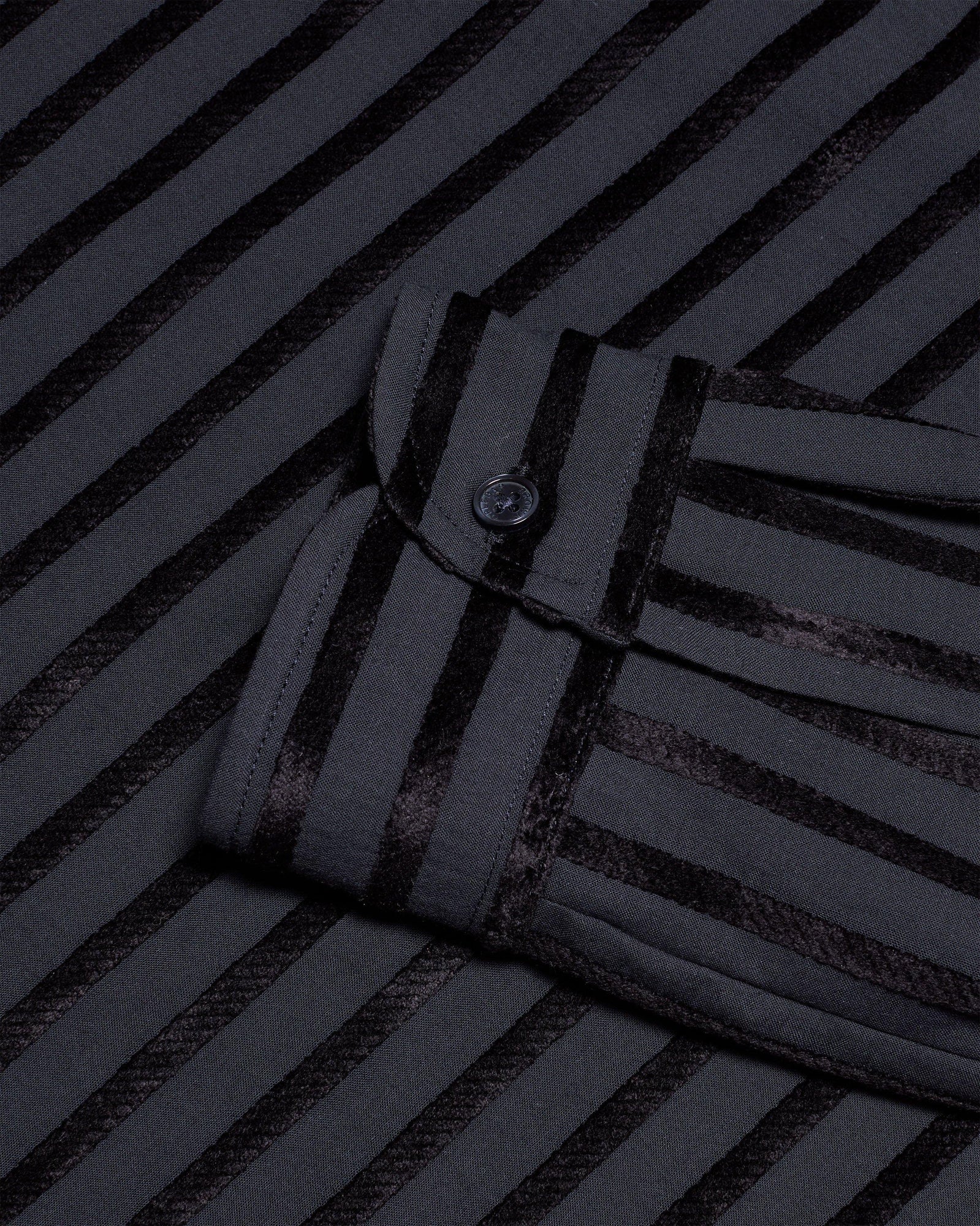 Ridley Tonal Chenille Stripe Relaxed Fit Overhead Shirt In Night Iris Blue | Night Iris