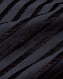 Ridley Tonal Chenille Stripe Relaxed Fit Overhead Shirt In Night Iris Blue | Night Iris