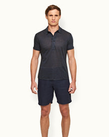 Truffle Tailored Fit Linen Polo Shirt | Truffle