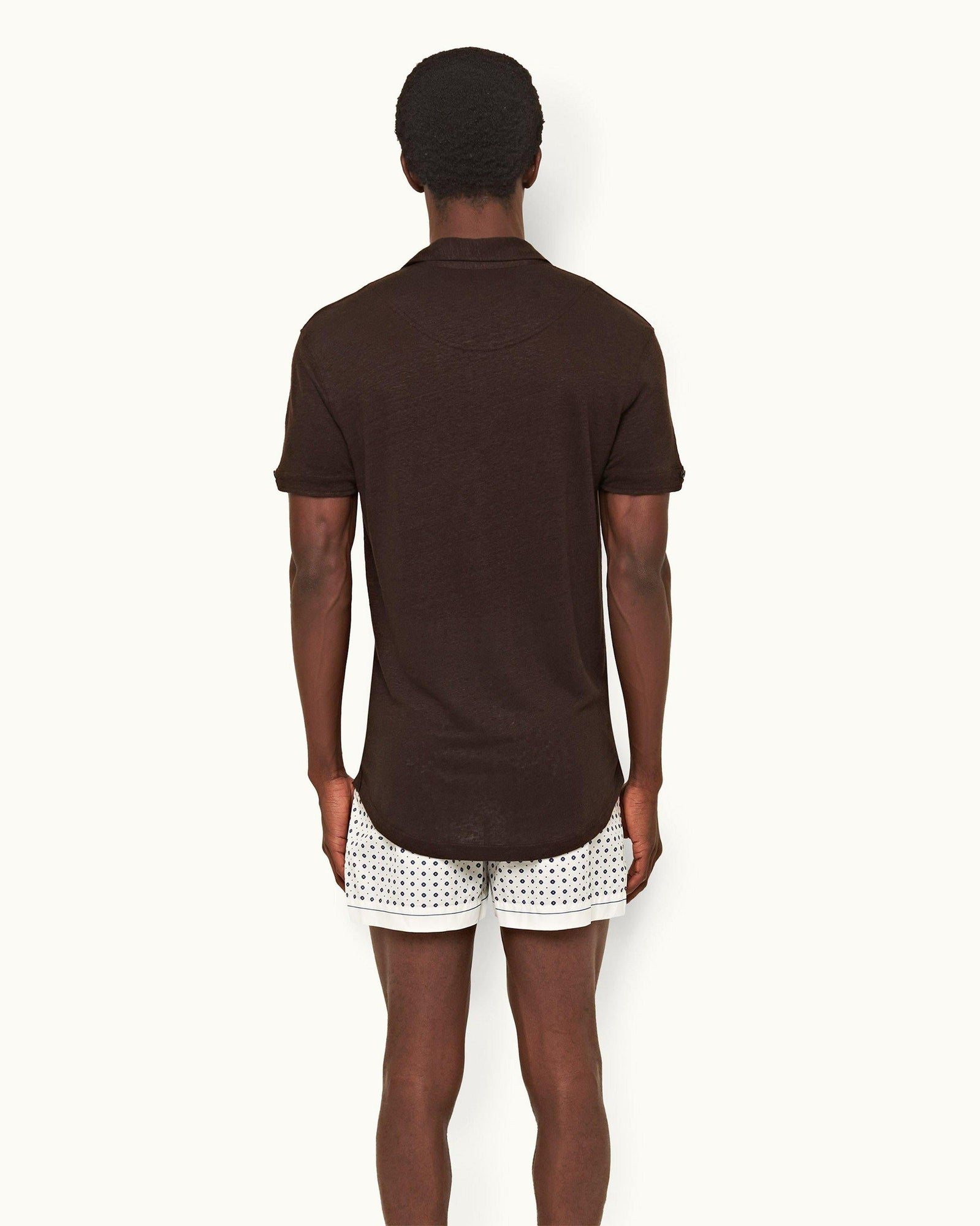 Truffle Tailored Fit Linen Polo Shirt | Truffle