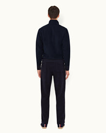 Night Iris Contrast Binding Double-Faced Towelling Sweatpants | Night Iris