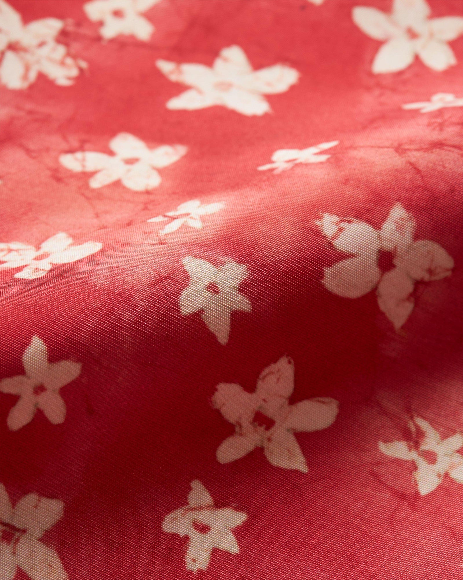 Setter Budding Life Print Shorter-Length Swim Shorts Woven In France in Cinnamon Summer Red colour | Cinnamon Summer Red