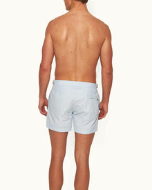 Light Sky Pool Shorter-Length Waist Tape Trim Swim Shorts | Light Sky Pool