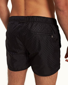 Night Iris Runner Checkerboard Shorter-Length Swim Shorts | Night Iris
