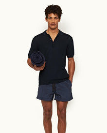 Night Iris/Black Solana Shorter-Length Swim Shorts | Night Iris/Black