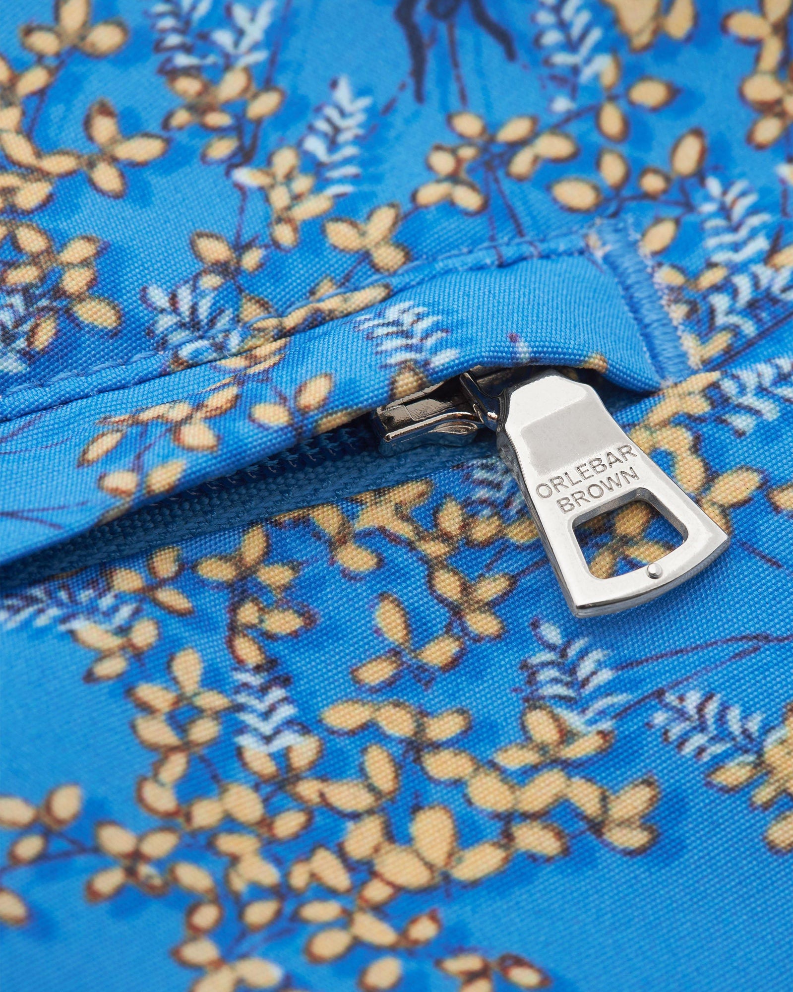 Setter Wonder Full Print Shorter-Length Swim Shorts Woven In France in Springfield Blue | Springfield Blue