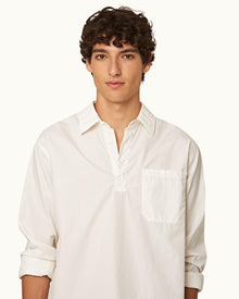 White Sand Relaxed Fit Overhead Organic Cotton Shirt | White Sand
