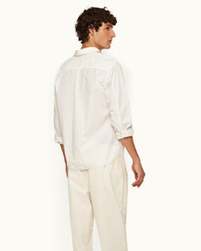 White Sand Relaxed Fit Overhead Organic Cotton Shirt | White Sand