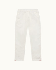 Sea Mist Tailored Fit Single Pleat Stretch-Cotton Trousers | Sea Mist