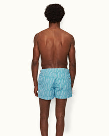Springer Veranda/White Fern Shortest-Length Swim Shorts | Veranda/White