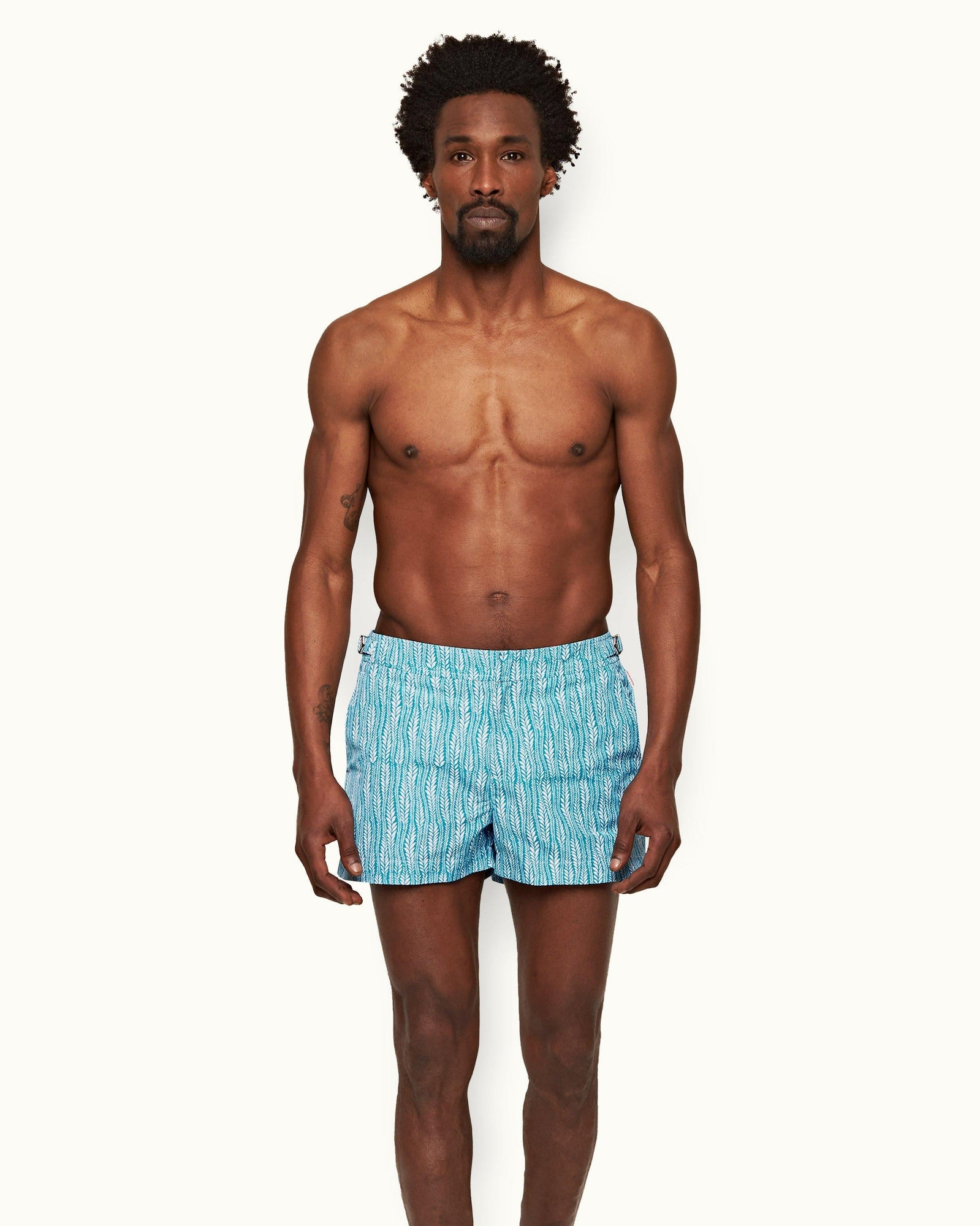 Springer Veranda/White Fern Shortest-Length Swim Shorts | Veranda/White