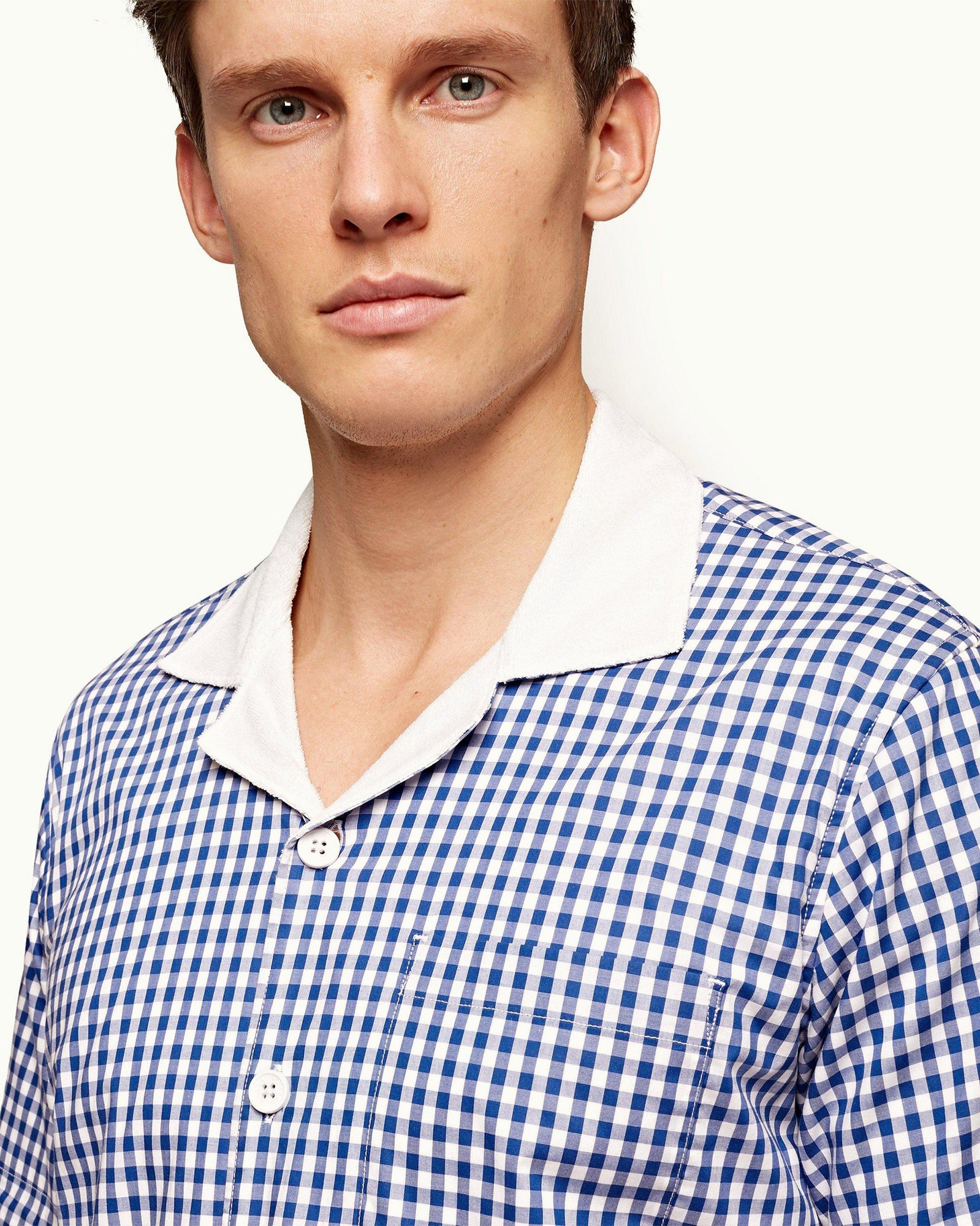 Thunderball Gingham Shirt 007 Blueprint/White Capri Collar Shirt | Blueprint/White