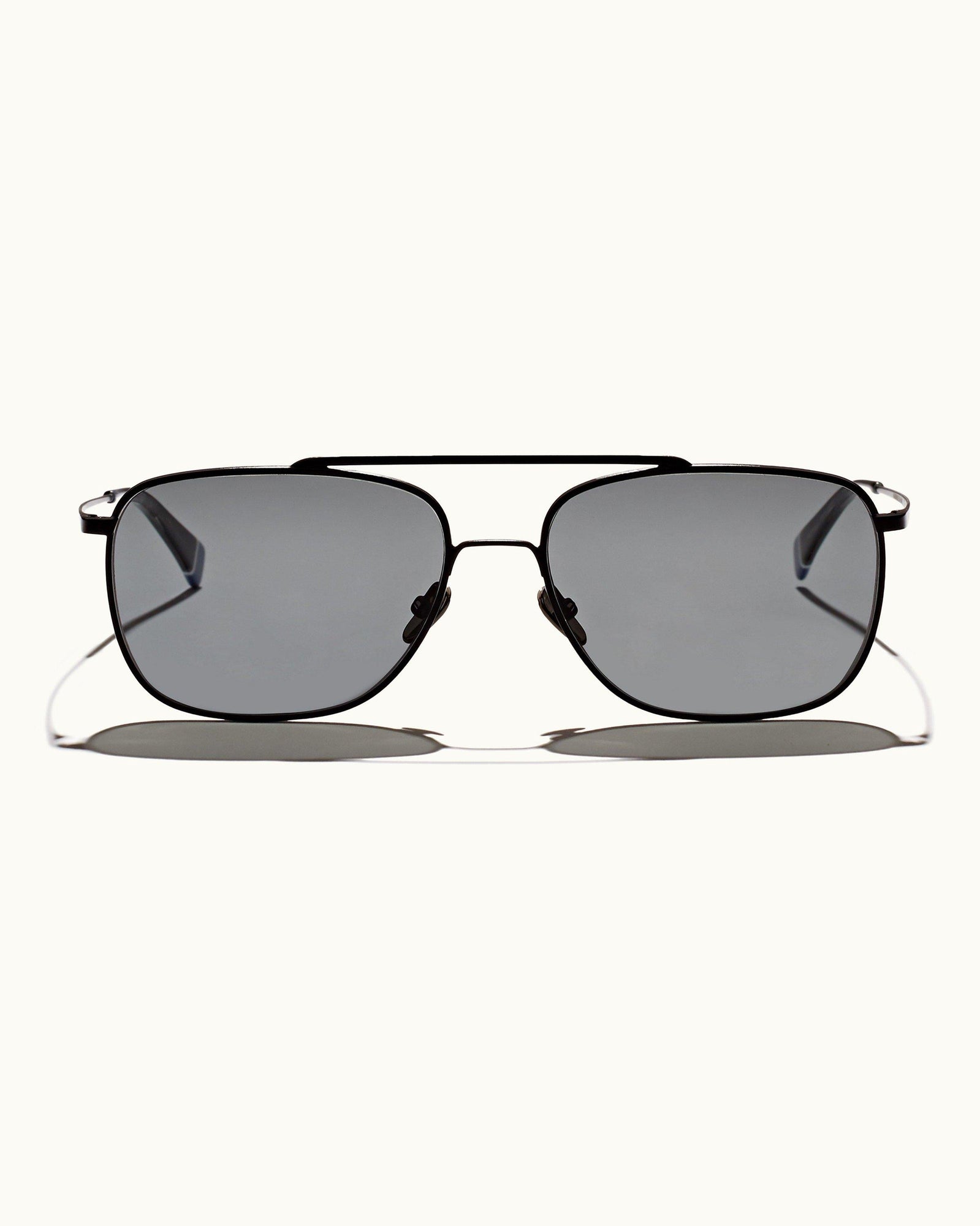 Tulum Satin Black Square Frame Sunglasses | Satin Black