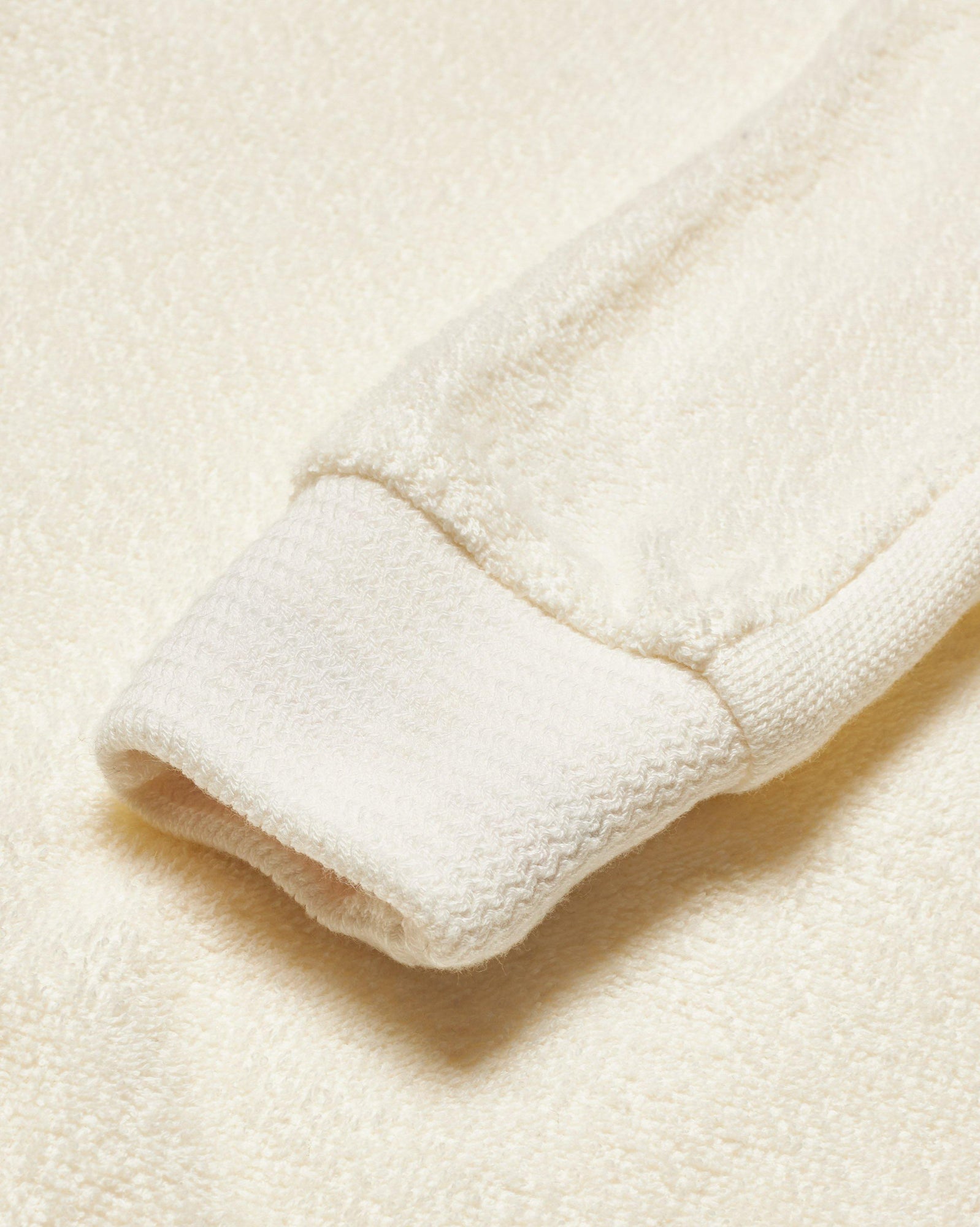 Kids | White Sand Mix Texture Hooded Sweatshirt | White Sand