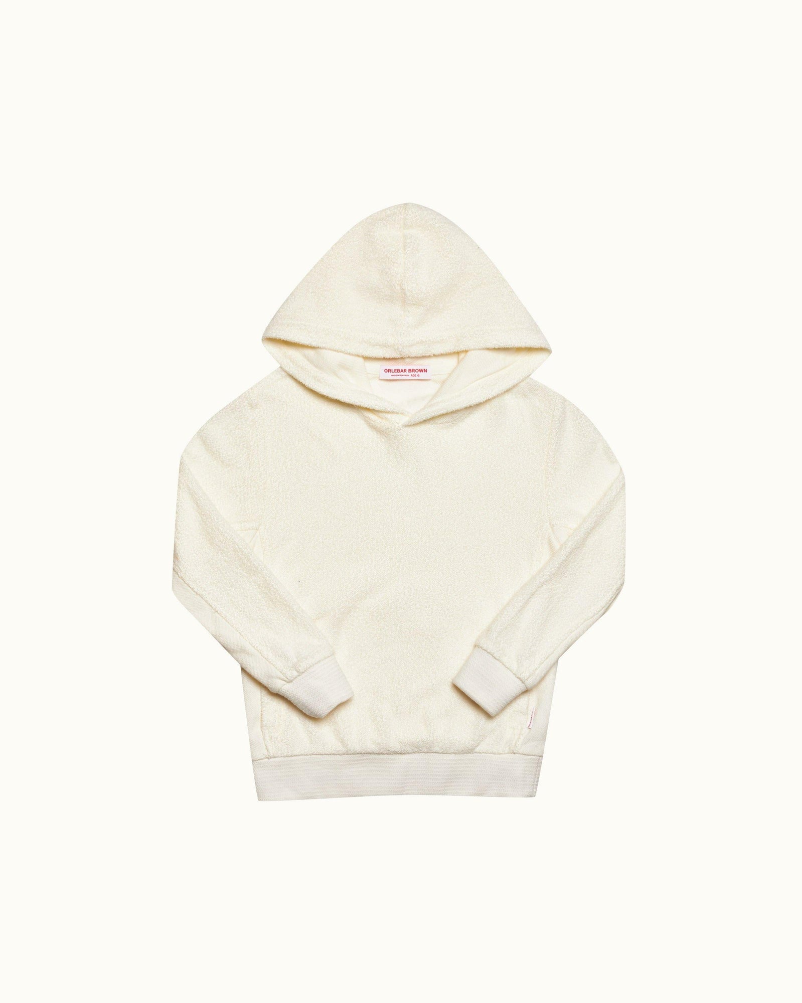 Kids | White Sand Mix Texture Hooded Sweatshirt | White Sand
