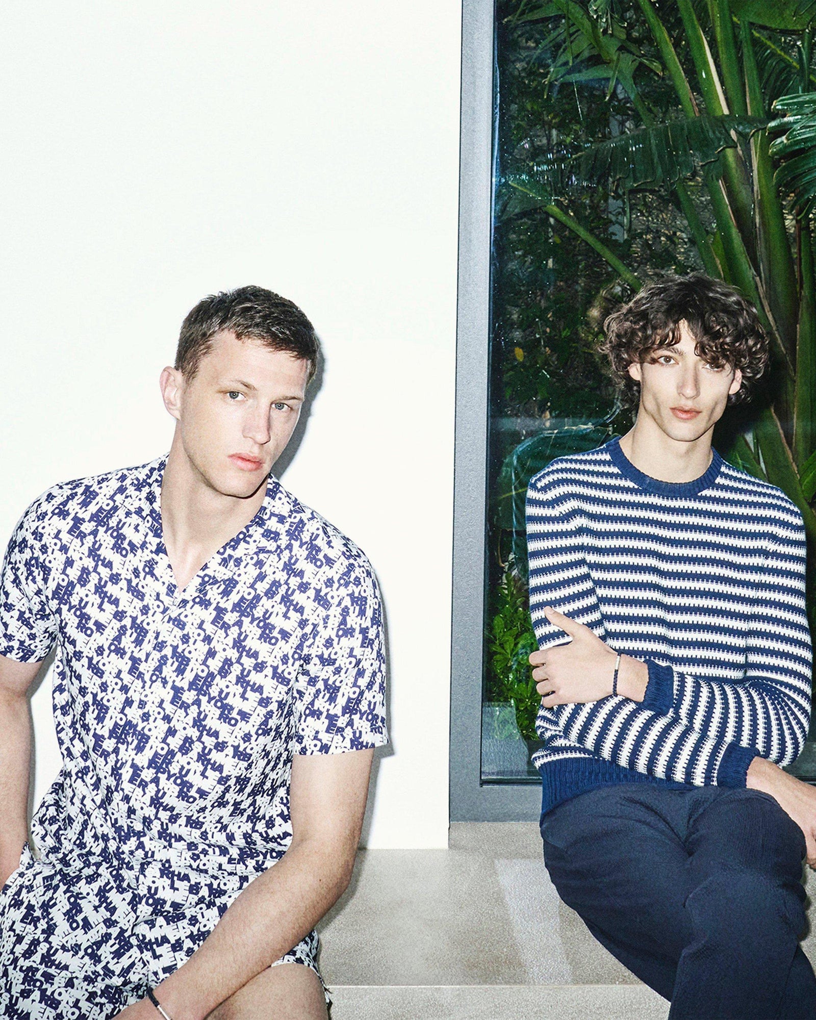 Ned Stripe Navy/White Sand Stripe Organic Cotton Jumper | Navy/White Sand