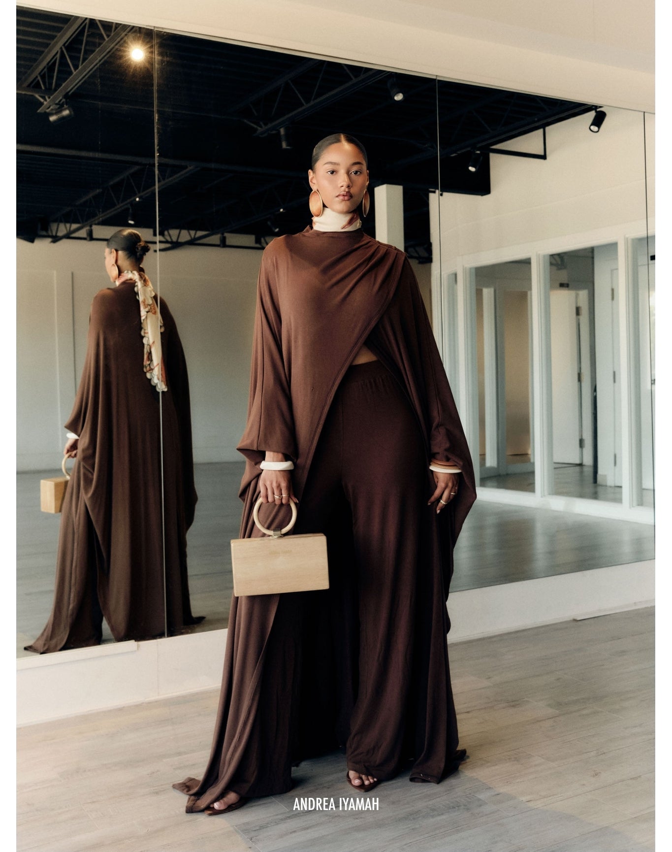 OVU Knit Cape | Coffee