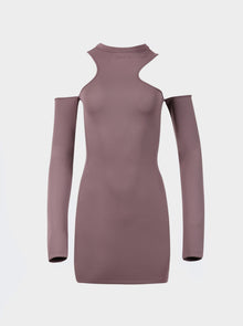 Women | Off-White | Sleek Asymmetric Mini Dress | Purple