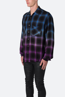 Ombre Flannel Shirt | Black x Purple