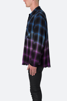 Ombre Flannel Shirt | Black x Purple