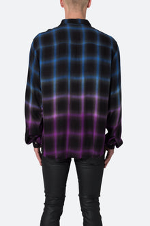 Ombre Flannel Shirt | Black x Purple