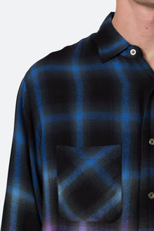 Ombre Flannel Shirt | Black x Purple
