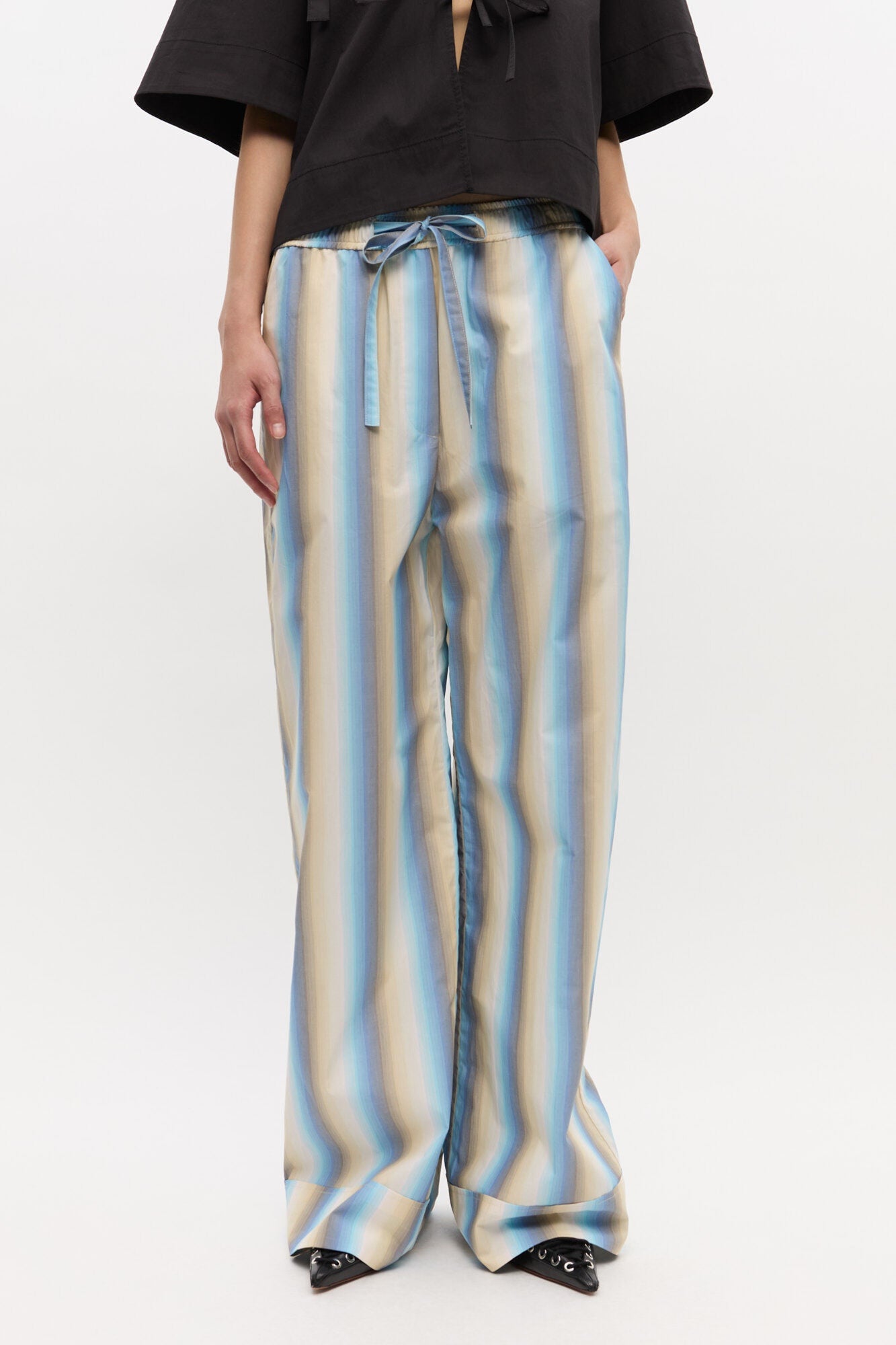 Ombre Stripe Elasticated Trousers | Multicolour