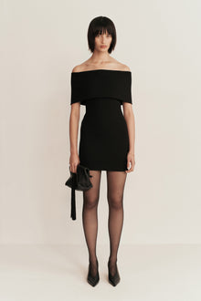 Omnia Band Mini Dress | Black