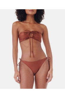 Open Bandeau Bikini Top | Copper Brown