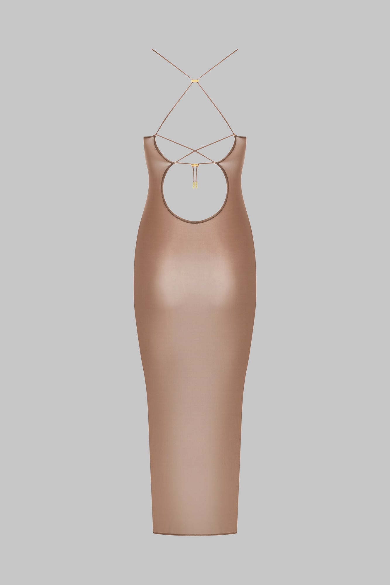 Midi Open Back Dress - French Kiss Light | Mocha