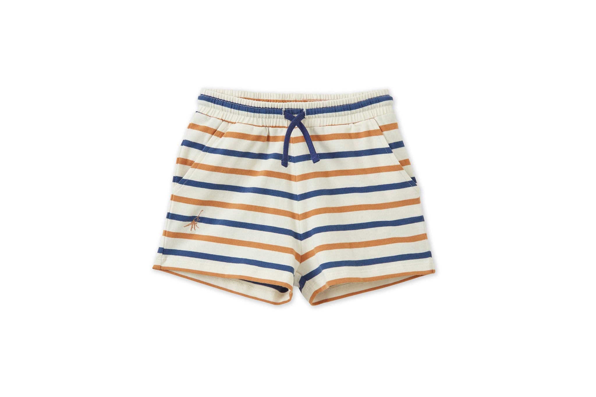 Unisex | Organic Cotton Shorts | Mustard/Navy Stripe