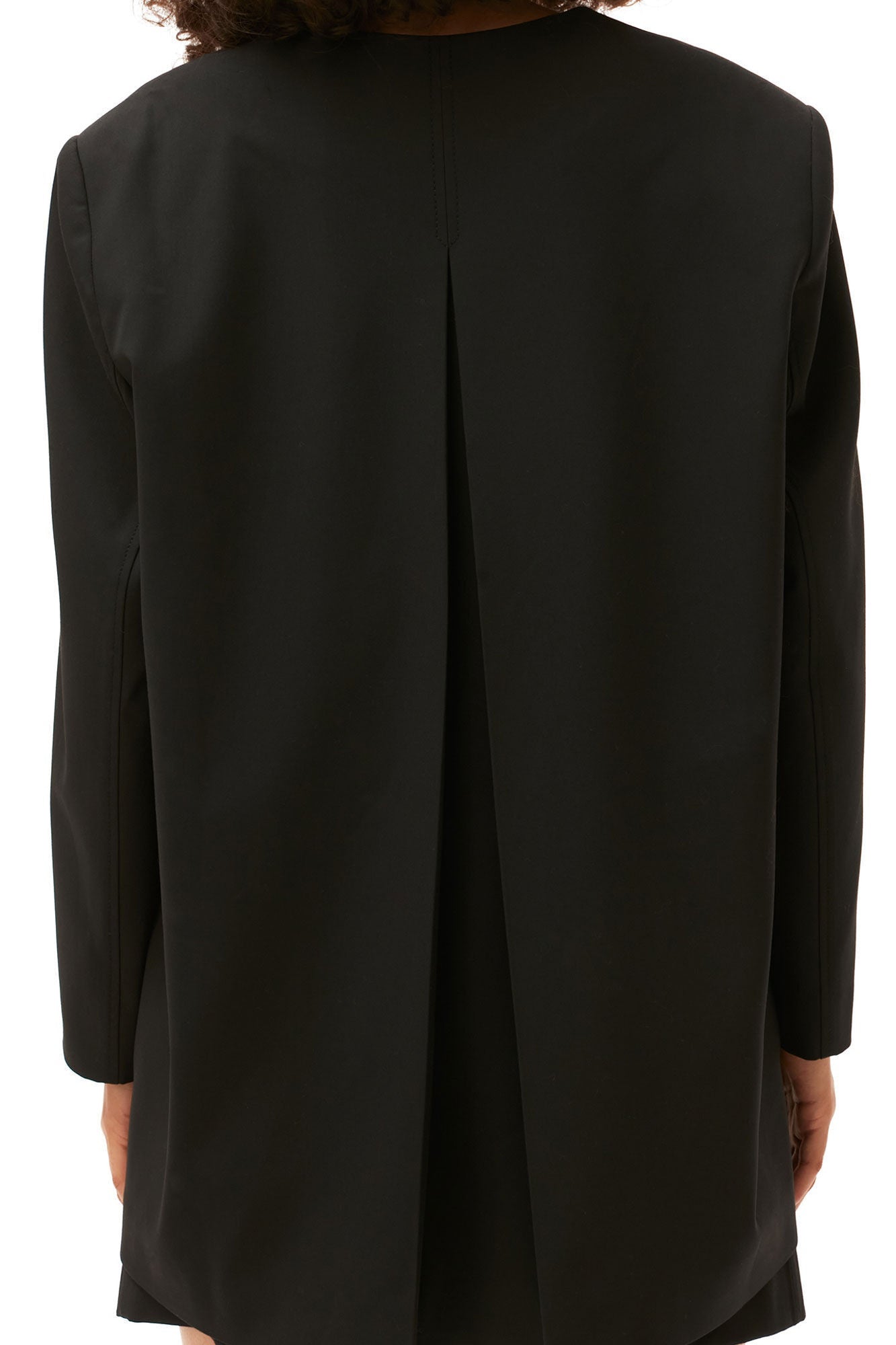Oversized Drapey Melange Blazer | Black