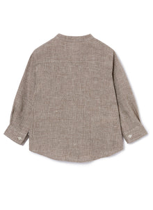 Guru Collar Linen Blouse | Terra