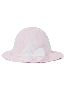 Hat with Bow | Pearl Pink