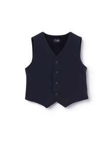 Pique Vest | Blue