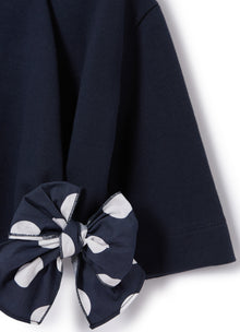 Fleece Sweater with Bow | Blue/Blue
