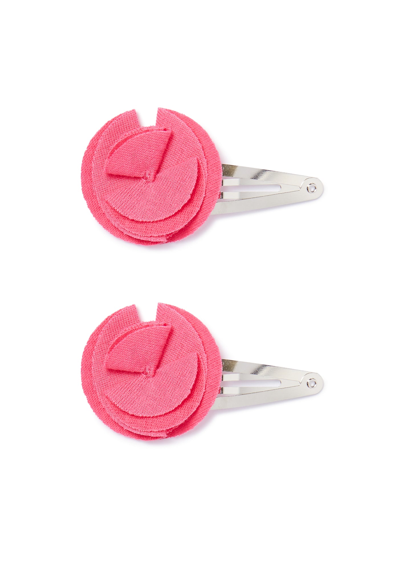 Hairclips with Flower | Strong Pink